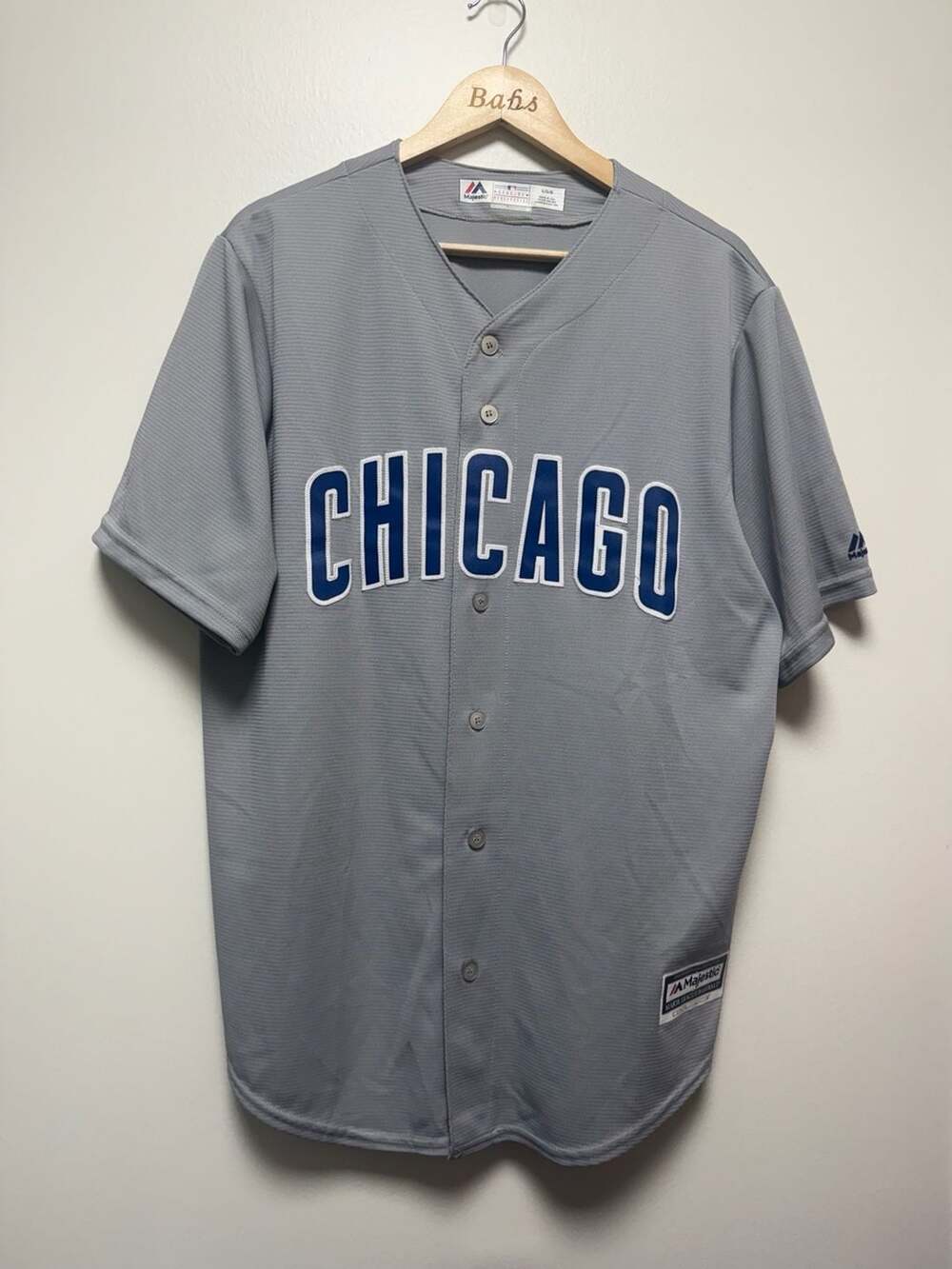 Majestic Chicago Cubs Cool Base Jersey Size L Gray